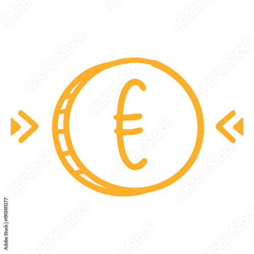 Coins stroke euro