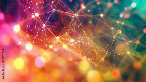 Abstract Background with Dots and Lines