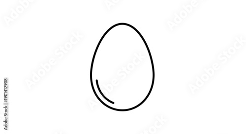 Close-Up of Single Chicken Egg on White Background for Food and Cooking Concepts