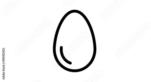 Close-Up of Fresh Raw Egg with Smooth Shell on White Background