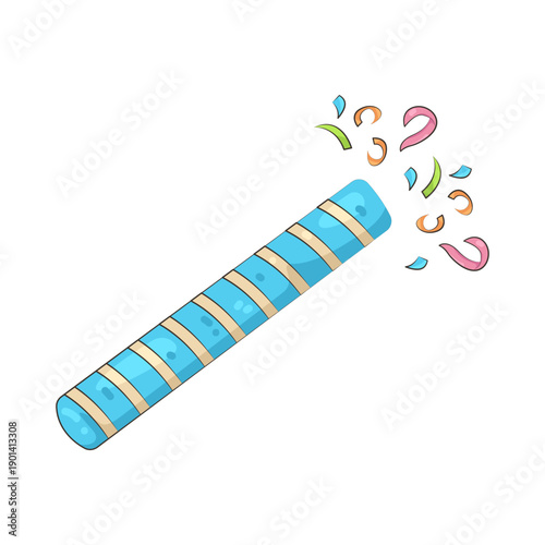Illustration of Party Popper Exploding