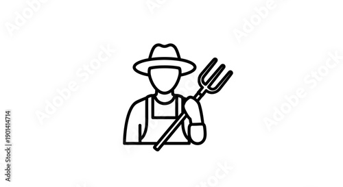 Chef Person Holding Fork and Wearing Hat in Kitchen or Restaurant Setting