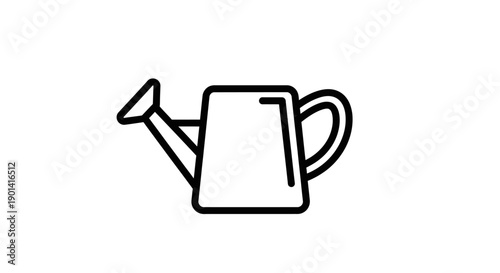 Minimalist Watering Can Illustration for Gardening and Plant Care Designs