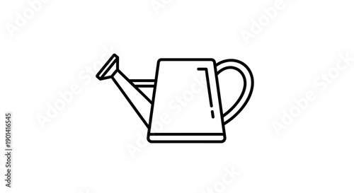 Minimalist Watering Can Illustration for Gardening and Plant Care Visuals