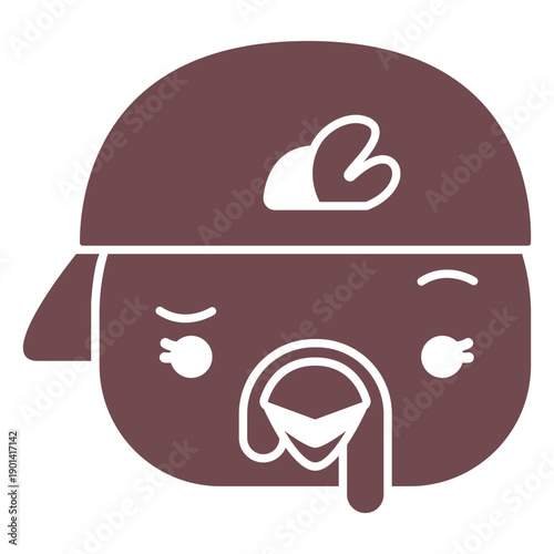 Thanksgiving turkey with backwards cap cut out