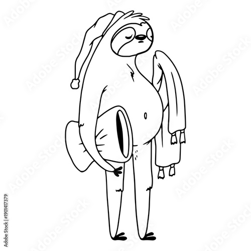 Sleepy sloth filled stroke