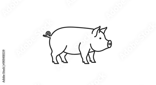 Cute Cartoon Pig Illustration for Kids and Educational Content