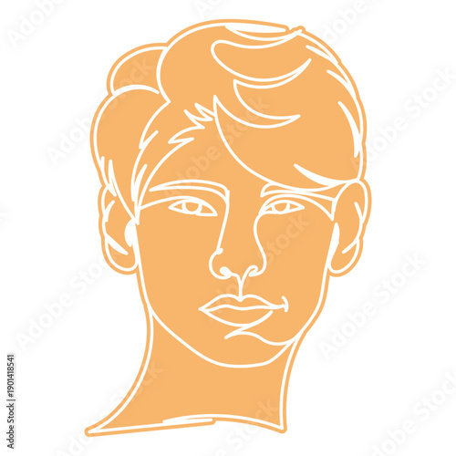 Man people continuous line drawing