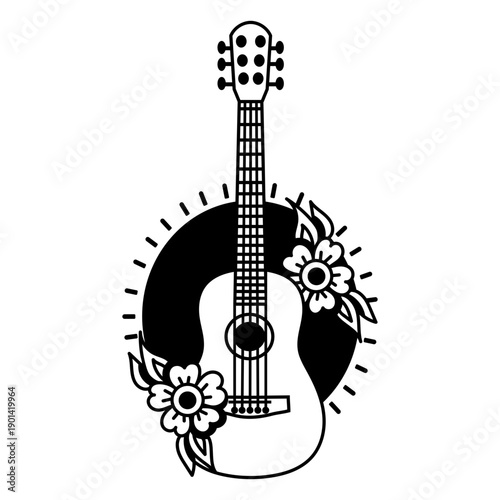 Wild west floral guitar filled stroke