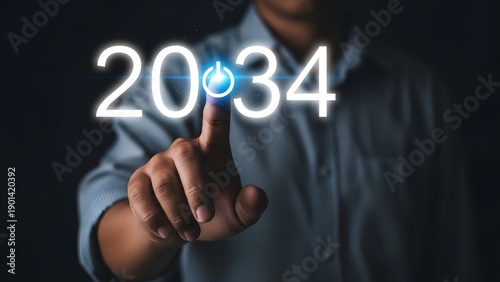 Finger is pointing towards a bright glowing 