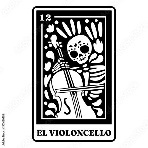 El violoncello mexican tarot card