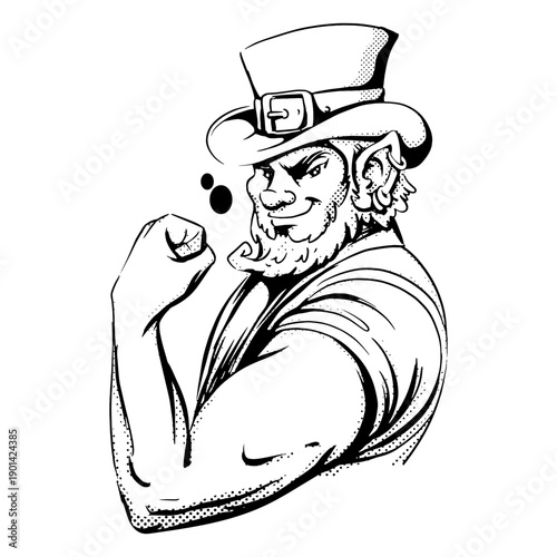 Strong leprechaun character