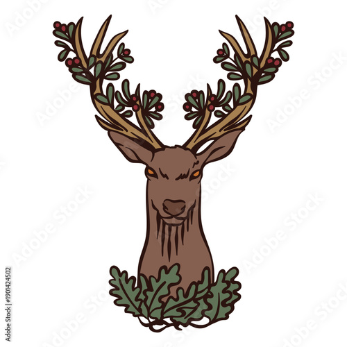Winter Solstice Stag Head