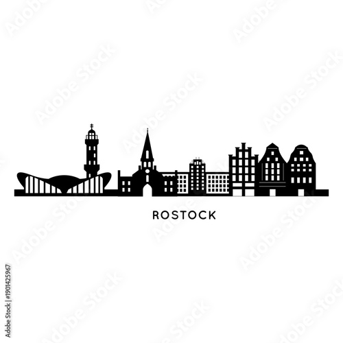 Rostock German city skyline