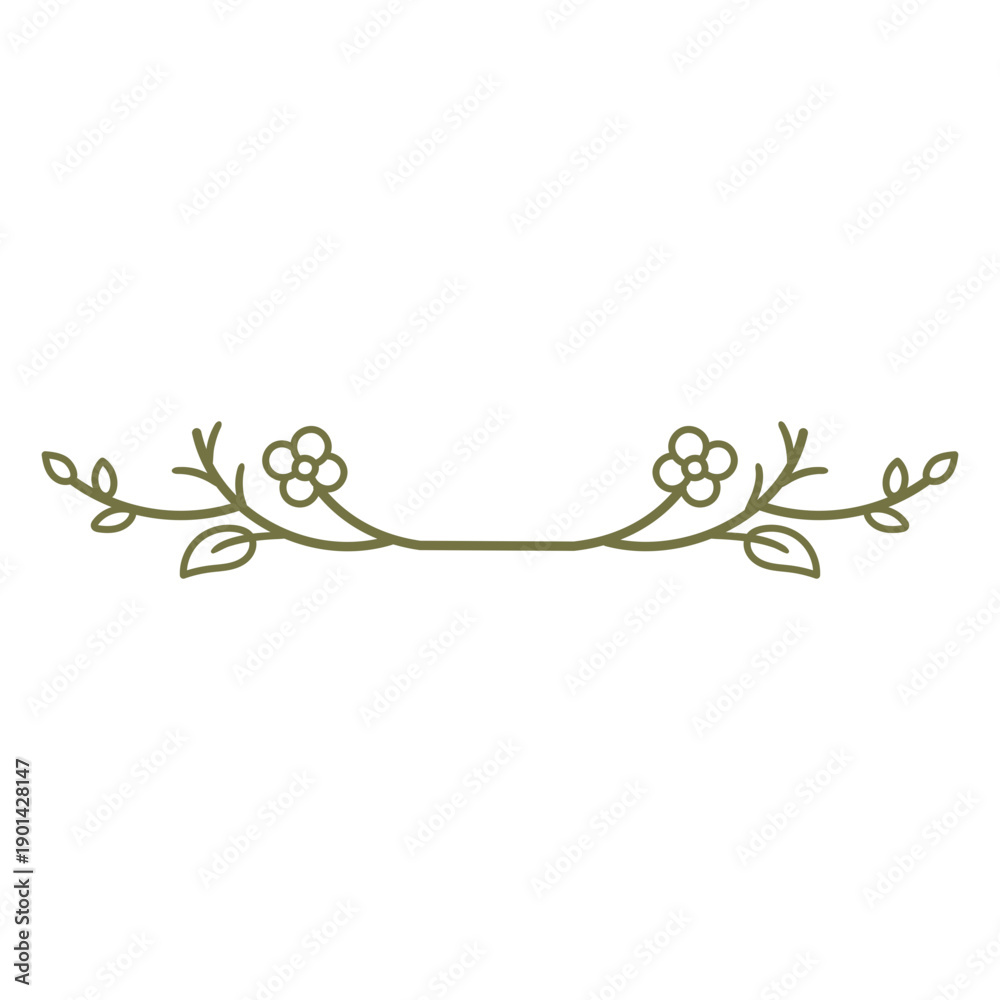 Fototapeta premium Elegant floral border design