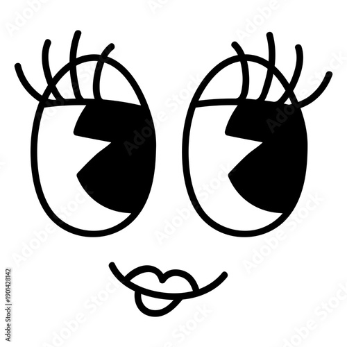 Cute face caricature