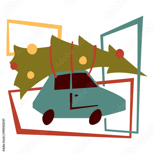 Car driving seasonal decoration