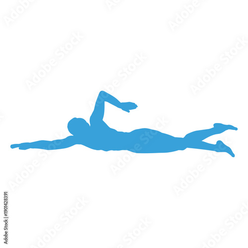 Close-up of a swimmer in freestyle stroke