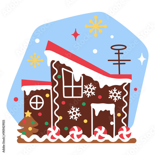 Festive holiday-decorated abode