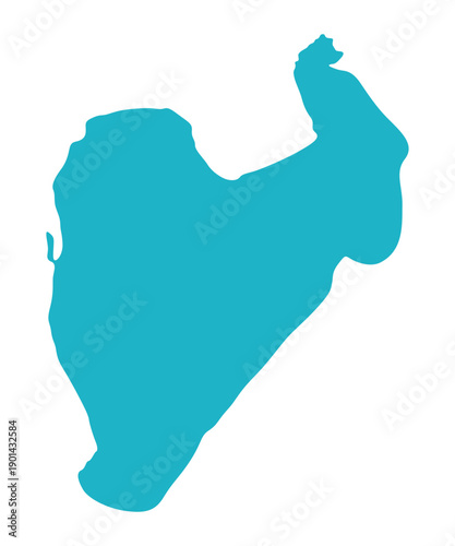 Outline of Europe Lake in Door County, Wisconsin