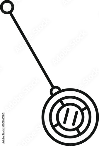 Yo yo playing toy with string icon representing play and skill