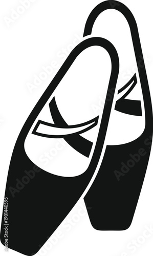 Ballet pointe shoes symbolizing classic dance on a clean background