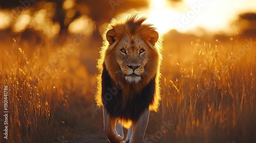 lion walking safari africa video