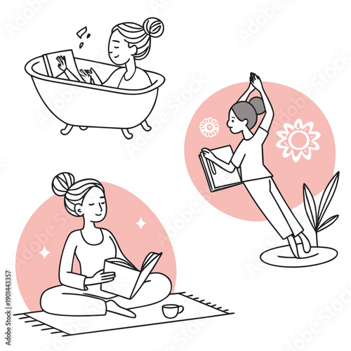 Mother and child enjoying a relaxing bath time together with toys