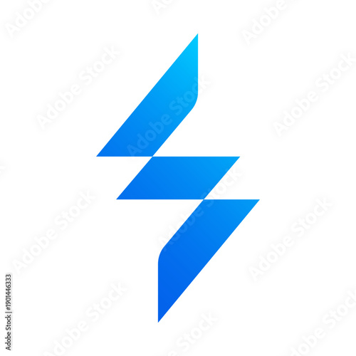 Modern abstract lightning symbol representing speed, power, innovation, and digital energy. Ideal for technology brands, startups, software, fintech, and future-focused solutions.
