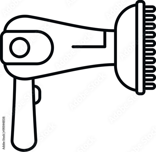 Electrical hair dryer with a brush attachment for personal grooming and styling