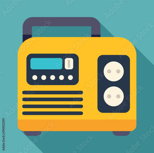 Portable power station providing electricity with multiple outlets and control panel