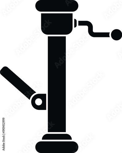 Car jack elevating heavy vehicles for maintenance and emergency repairs