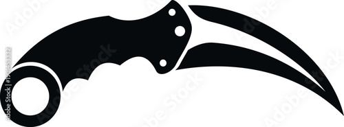 Karambit knife silhouette illustrating a tactical weapon or martial arts tool