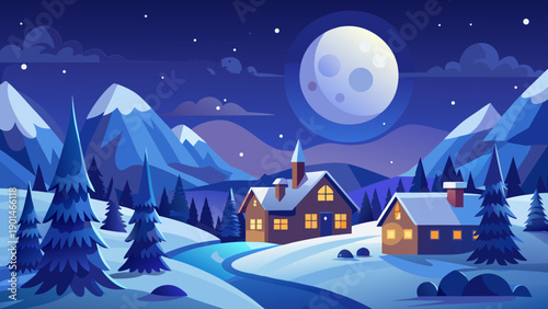 Beautiful winter vector backgrounds with snowy landscapes, frosty forests, falling snowflakes, frozen lakes, and magical winter wonderland scenes for seasonal designs
