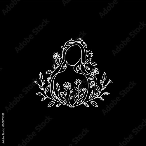 vector illustration of a black and white background.