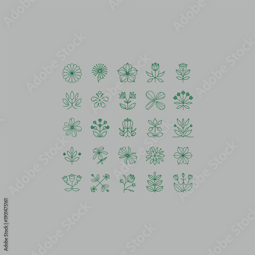 abstract green background with tree