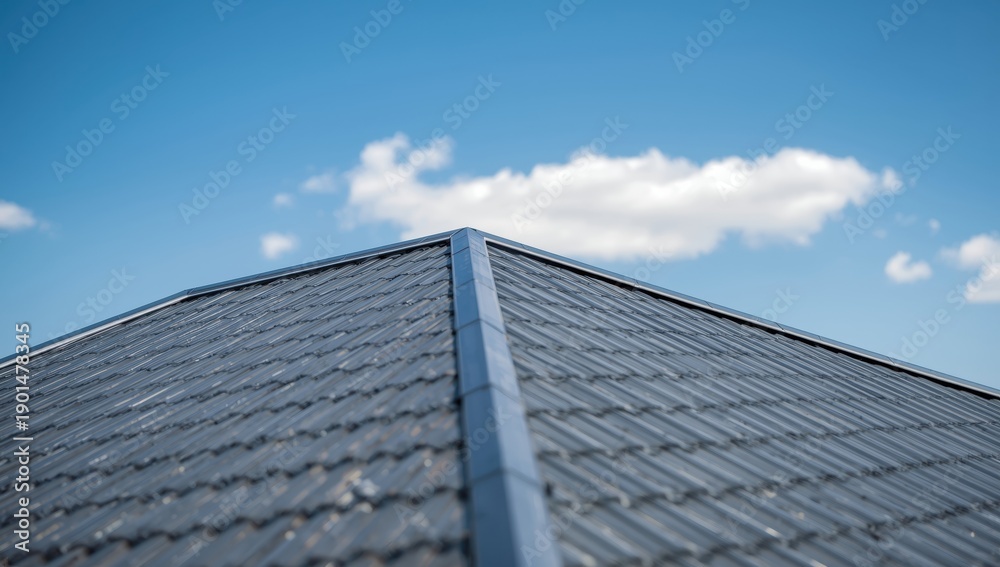 Fototapeta premium Metal roof of a new house