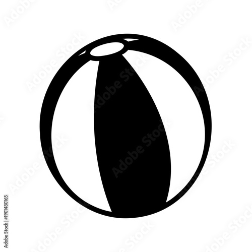 Minimalist representation of a yin and yang symbol in black and white Vector, illustration