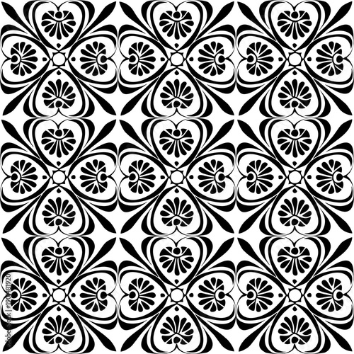 simple seamless abstract black and white pattern, texture