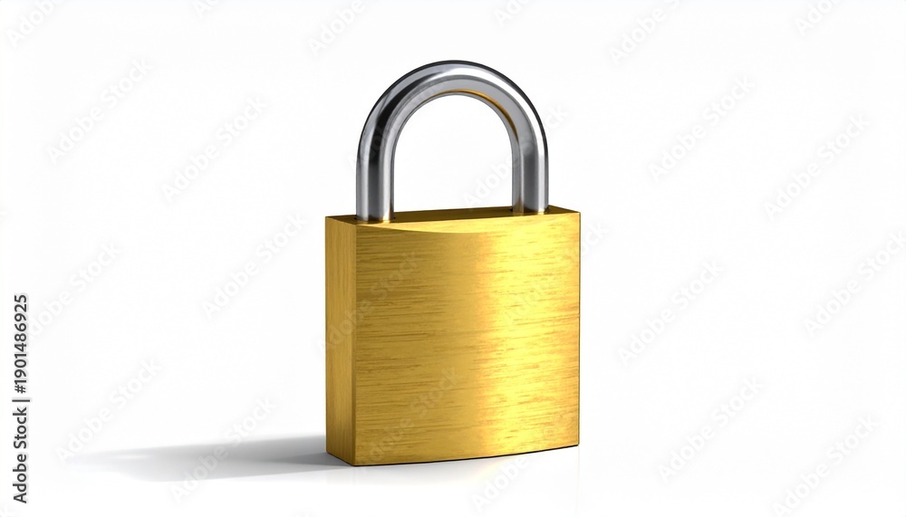 Naklejka premium padlock isolated on white