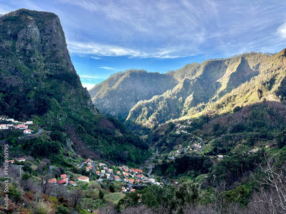 Fototapeta premium The view of the mountain village Curral das Freiras in Madeira, Portugal