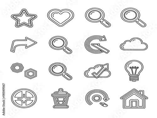 Stunning classic outline elements for a simple and gorgeous minimalist design