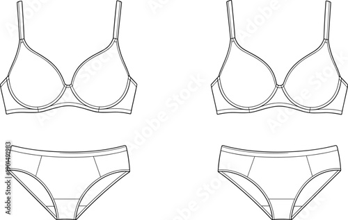 Line of women's underwear lingerie panties women's clothing