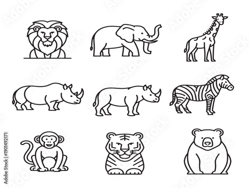 Stunning animal outline artwork with graceful organic forms