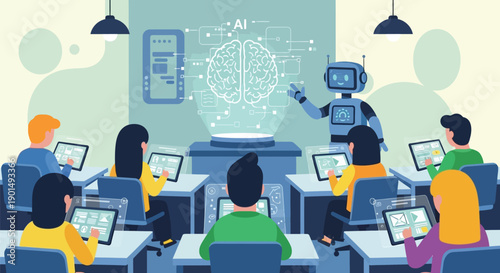 Futuristic Classroom Embraces Artificial Intelligence and Robotics Education for Young Learners