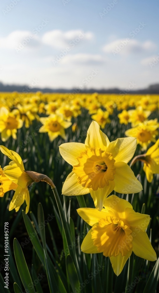 Fototapeta premium yellow daffodils in spring