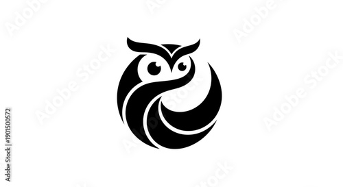Abstract owl logo design