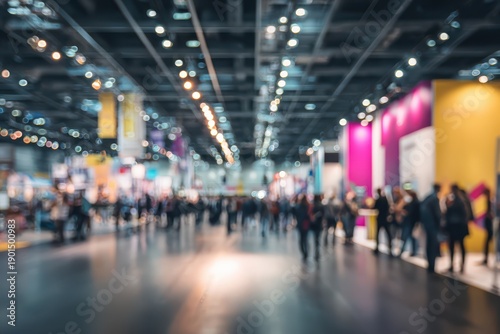 Wallpaper Mural Background of a busy exhibition space with soft color bokeh and motion Torontodigital.ca