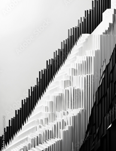 abstract black and white ge...