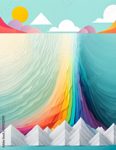 colorful abstract landscape...